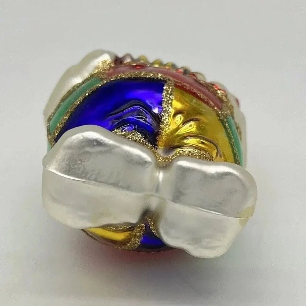 Kurt Adler Polonaise Komozja Hand Blown Glass Clown Accordion Ornament Poland